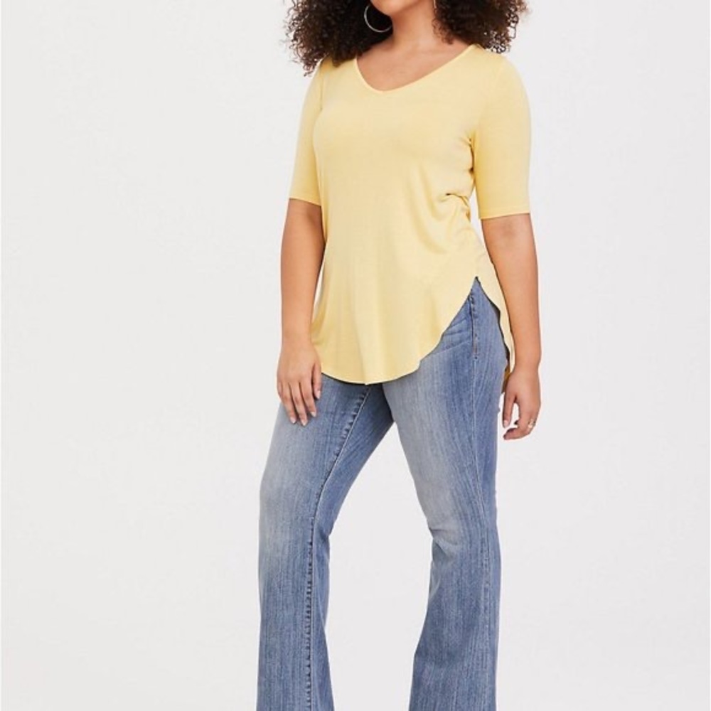 Torrid Favorite Super Soft Tunic In Soft Yellow sz 3